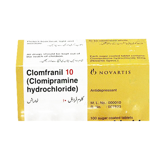 Clomfranil 10mg Tab Pack Size X 100 Khalid Pharmacy Online