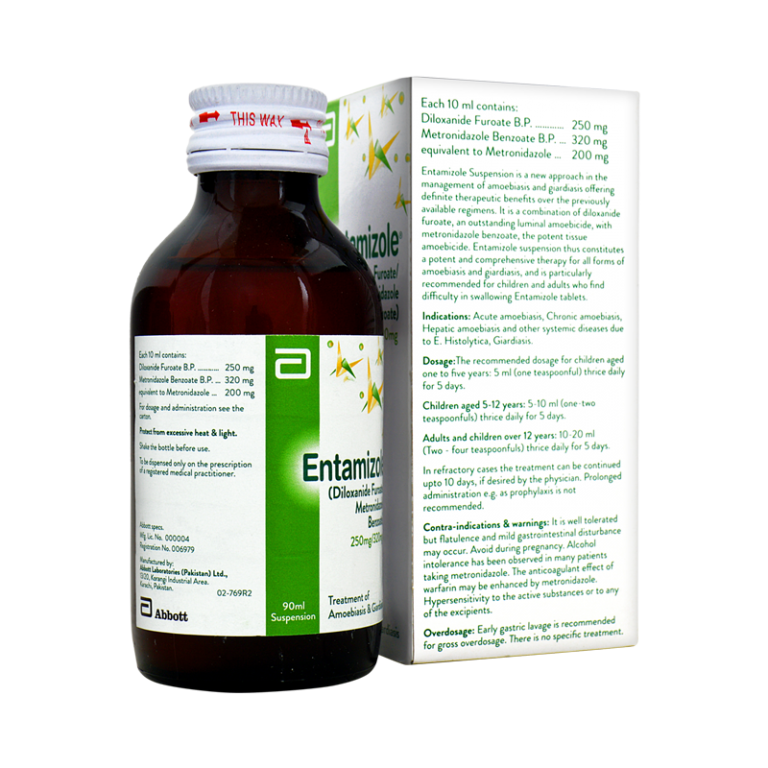 ENTAMIZOLE 90ML SUSP Pack Size X 1 Khalid Pharmacy Online