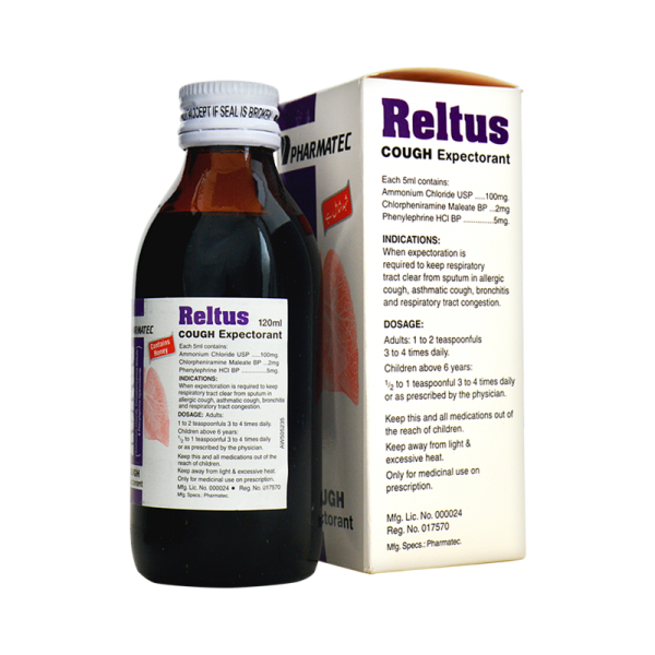 RELTUS 120ML SYP Pack Size X 1 Khalid Pharmacy Online Pharmacy in