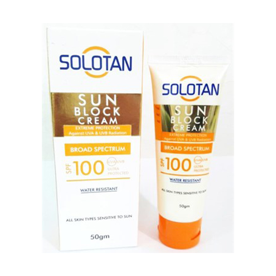 solotan sunblock cream spf 100